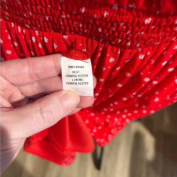 Siren Lily Red Polka Dot Midi Dress - Picture 8 of 8